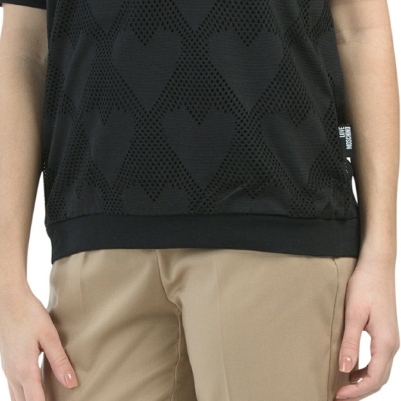 Moschino Mesh Heart Tee Shirt - Picture 3 of 11